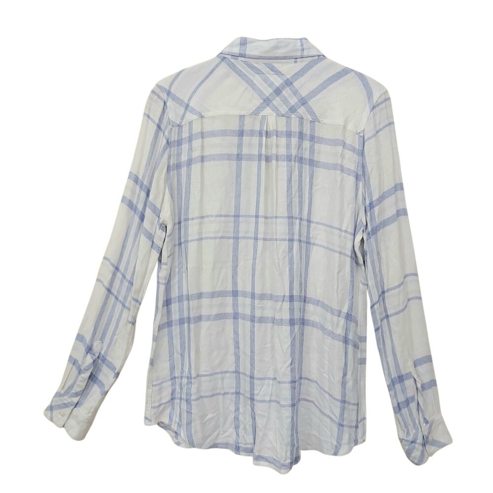 Rails Shirt Womens Medium White Blue Plaid Long Sleeve Button Soft Casual Preppy - Picture 4 of 10